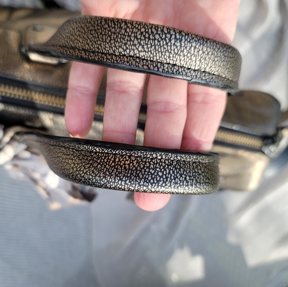 Coach Rhyder metallic brass/gold leather satchel - Picture 6 of 15